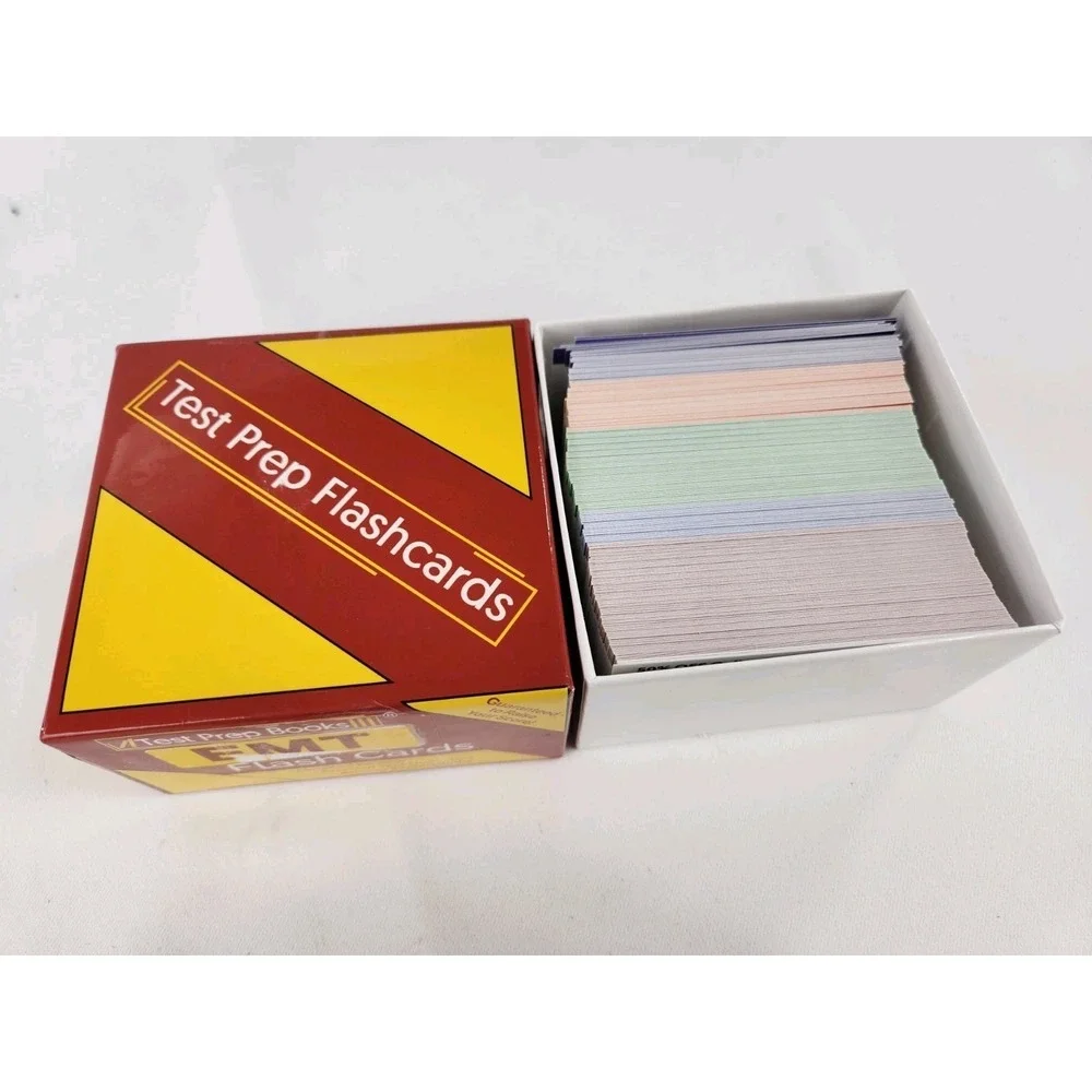 Test Prep Books EMT‎ Flash Cards Emergency Medicine Exam Preparation English